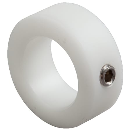 1/2 ID Nonmetallic Set Collarshaft Collar, Acetal